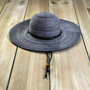Sloggers Braided Hat 4.5” Wide Brim Blue Hues Gardening Sun Hat Medium 22 1/2”